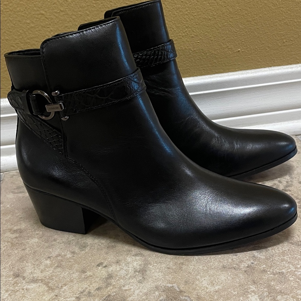 FLASH SALE! ⚡ COACH Paulina Black Leather Ankle Boots 9.5 | A00243 NEW!